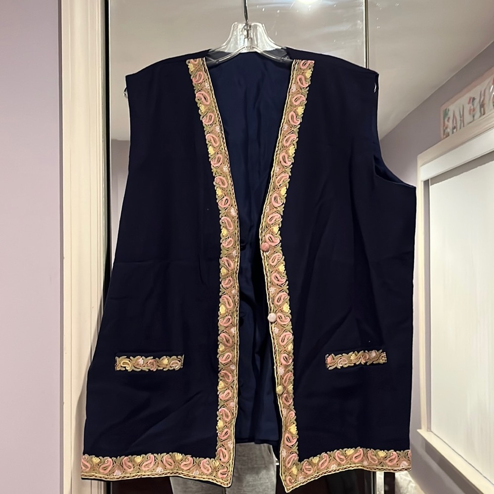 Vintage Hand Embroidered Vest